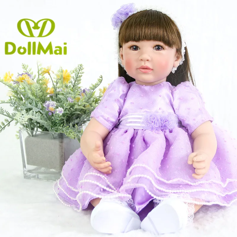 

20" Soft Silicone Vinyl Reborn Baby Doll Lifelike bebe' Reborn Menina princess Kids Playmate For Birthday Surprise