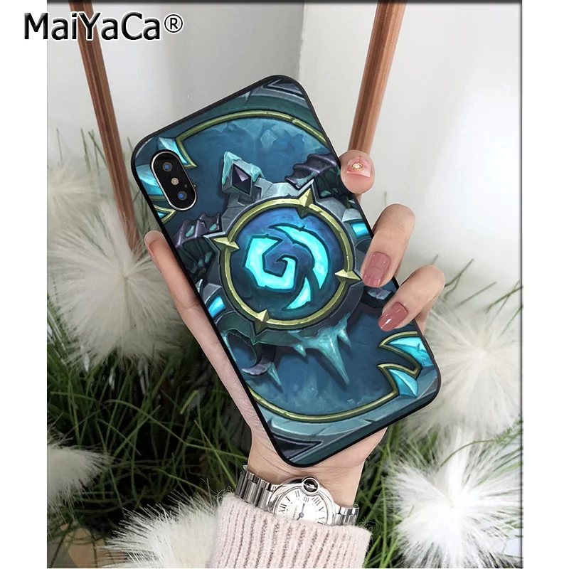 Силиконовый чехол для телефона MaiYaCa Hearthstone мягкий черный из ТПУ Apple iPhone 8 7 6 6S Plus X XS