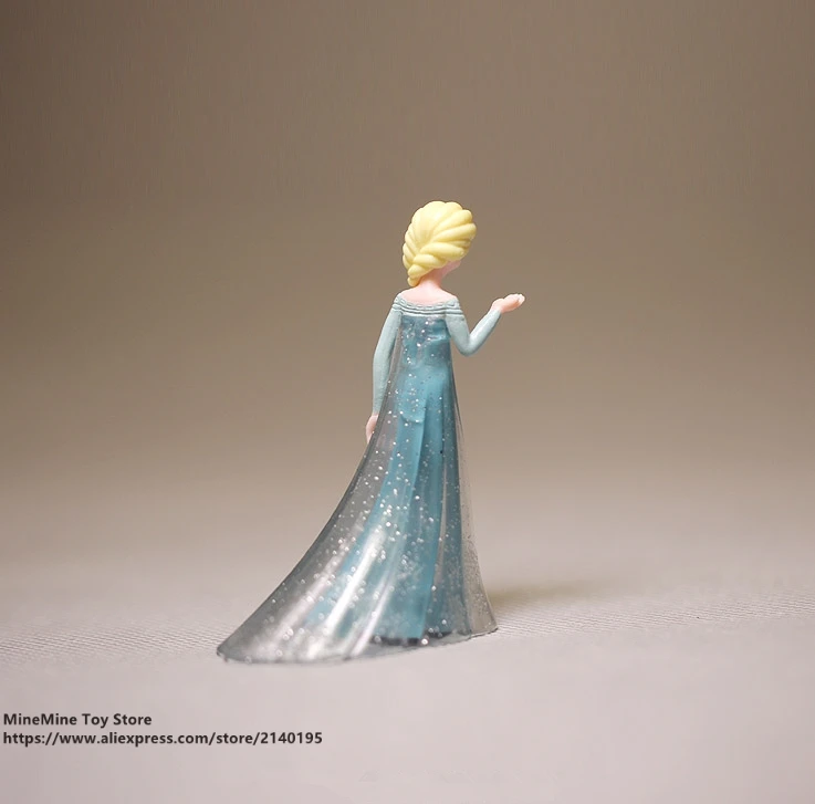DISNEY Frozen Elsa princess 6 5 см кукла Фигурка осанка коллекция украшений аниме фигурка