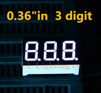 Цифровая трубка 0 36 дюйма 20 шт. бесплатная доставка Белый светодиодный дисплей 7
