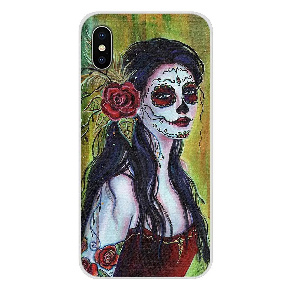 Мексиканские Аксессуары для девочек чехлы телефонов Apple iPhone X XR XS MAX 4 4S 5 5S 5C SE 6 6S 7 8