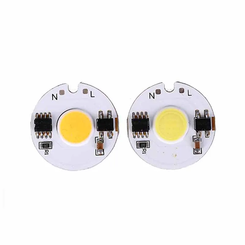Белый/теплый белый светодиодный чип COB 3 Вт 220 В Светодиодная лампа вход умный IC