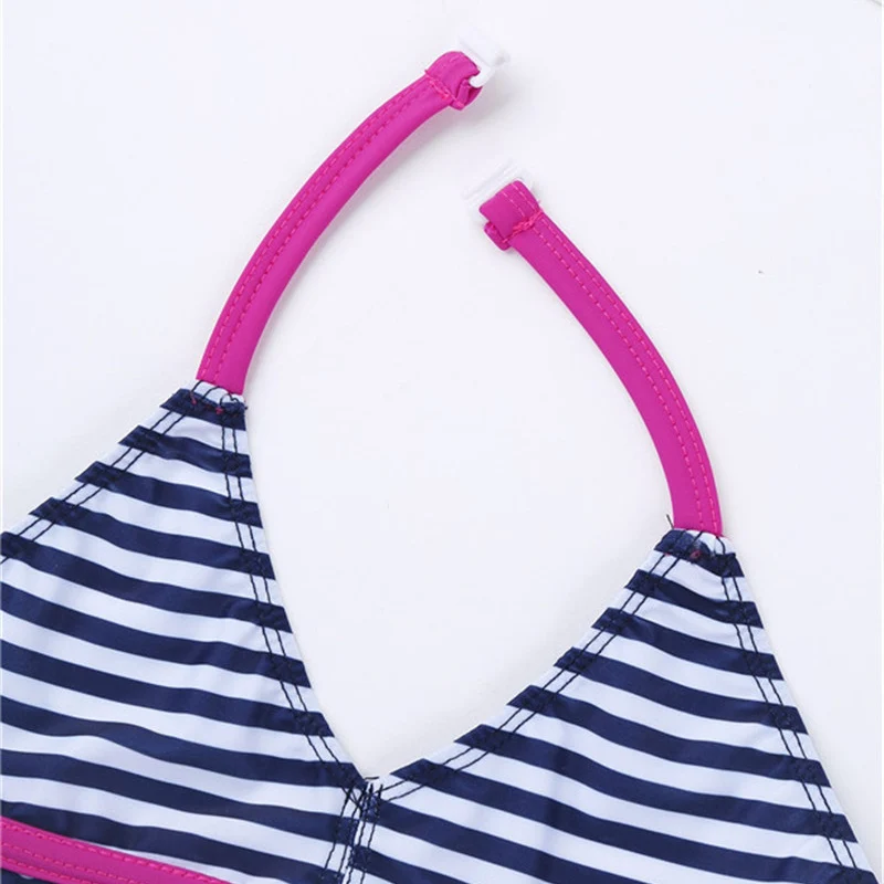 Комплект из 2 предметов летний детский танкини для девочек с лямкой на шее в