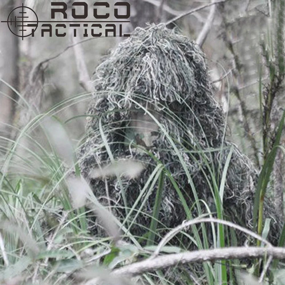 Камуфляжная накладка на голову ROCOTACTICAL из дышащей снайперской смолы, накладка на одежду Ghillie, накладка на москитную сетку, накладка на одежду Ghillie Viper