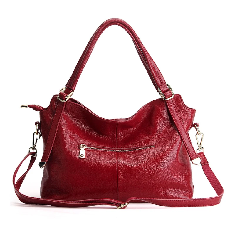 Вместительная сумка тоут из натуральной кожи с кисточками 35*27*15 см женская через