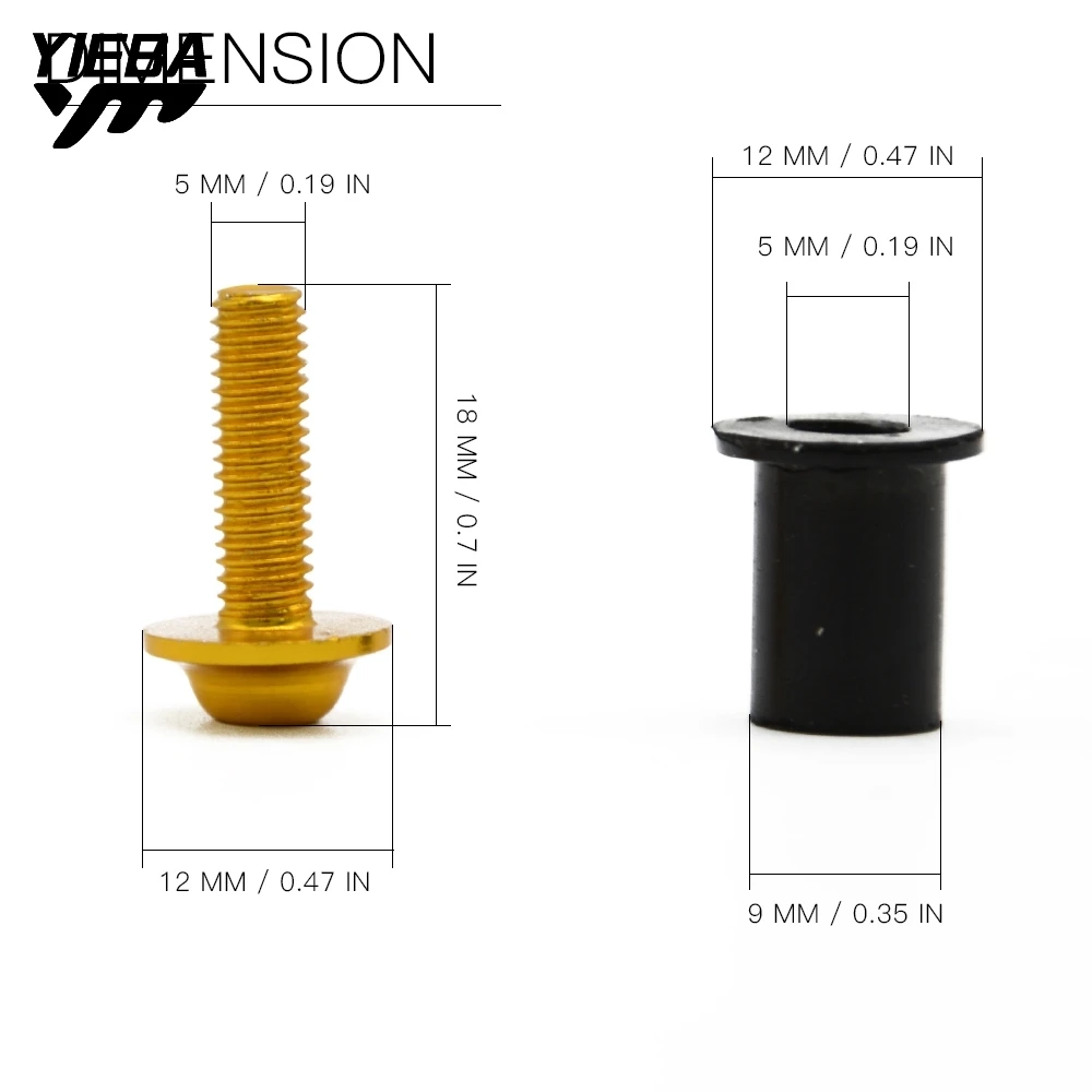 Комплект креплений винтовых гаек ветрового стекла мотоцикла для KAWASAKI NINJA 650R ER6F ER6N