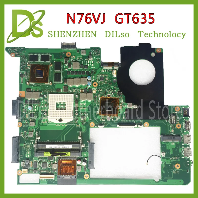 KEFU для ASUS N76VJ N76VZ материнская плата ноутбука N76V REV 2 GT635 неинтегрированная тестовая