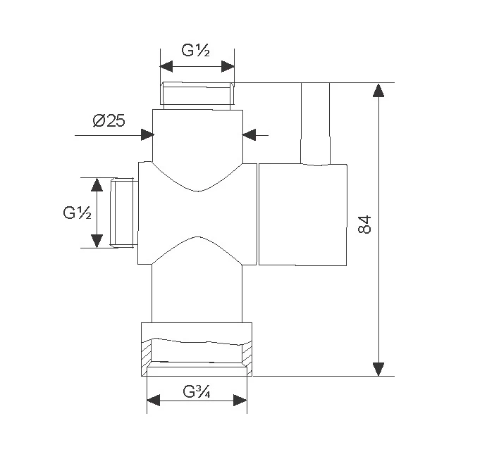 Wi T H excellen Brass основной клапан для Bide опрыскиватель и душем латуни Chrome T-adap t er L0013-1 |