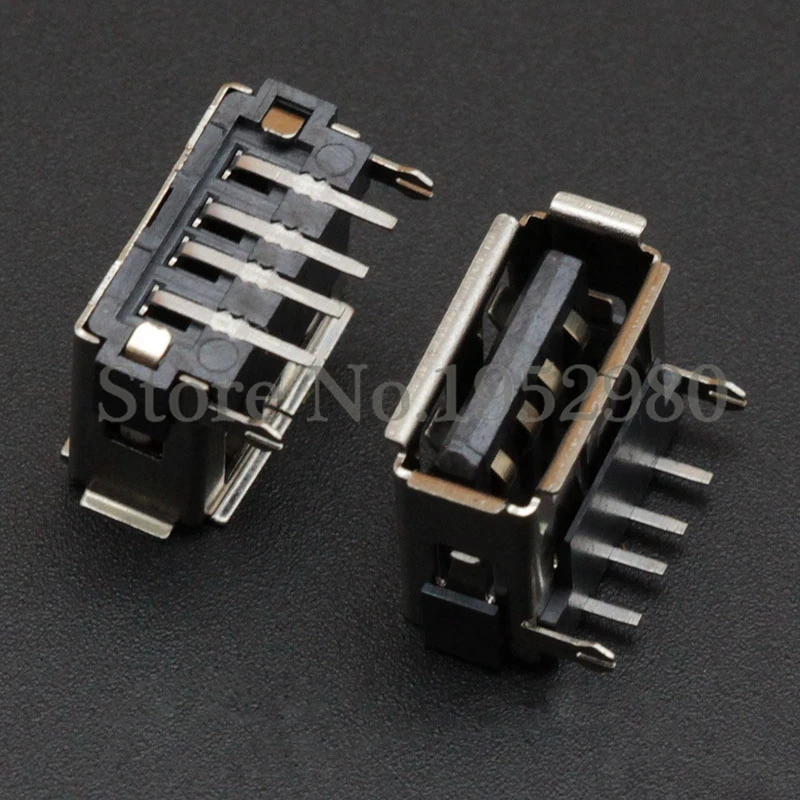 10 шт. USB 2 0 разъем гнездо DIP Back фута мм высокий 4 Pin с полями для передачи данных порт