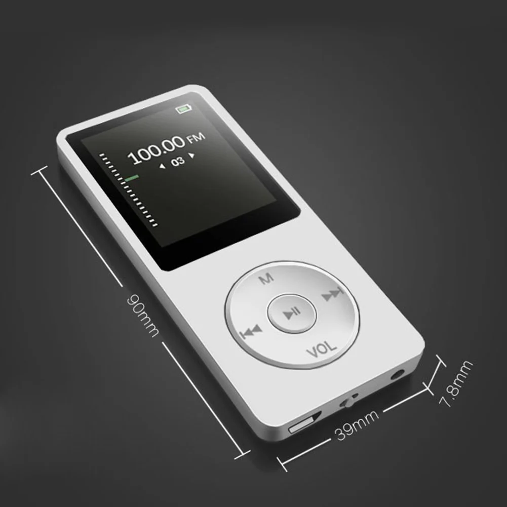 Портативный музыкальный mp3 плеер с экраном 1 8 дюйма и дисплеем 4 Гб перезаряжаемый