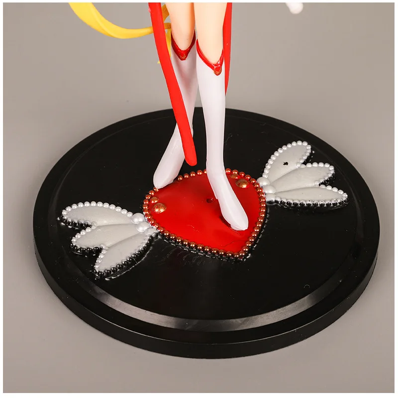 

Cartoon Anime Beautiful Long Legs Sailor Moon with wings Usagi Tsukino Action Figure Toy PVC Collective Doll Cake decoration