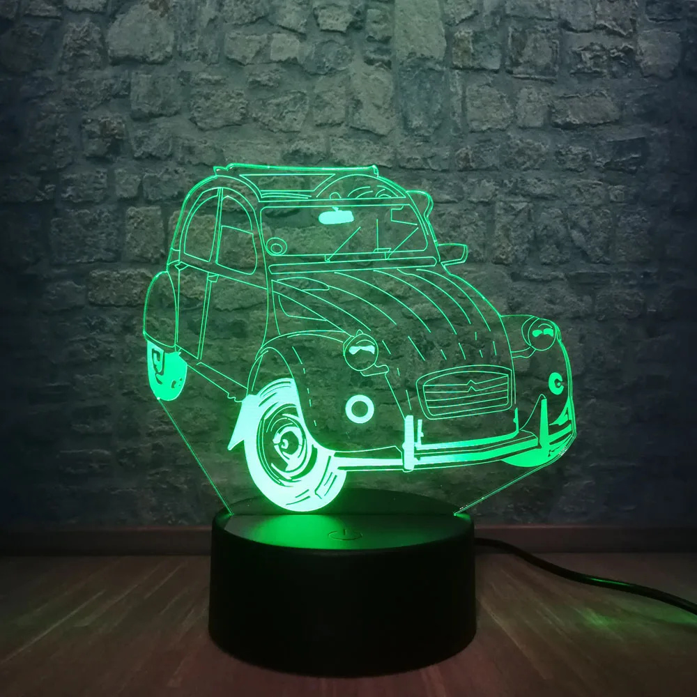 3D лампа Claasic Винтаж колес техники высокой проходимости автомобильные диски 7