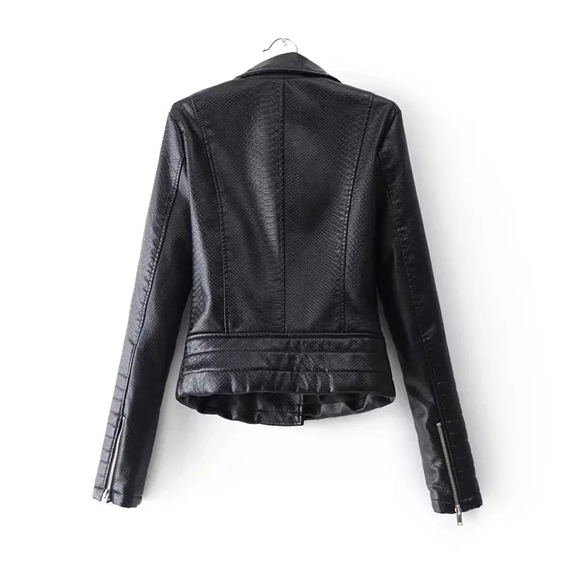 SOFIBERY Для женщин Искусственная кожа Slim Fit мотоциклетная куртка Женские Модные