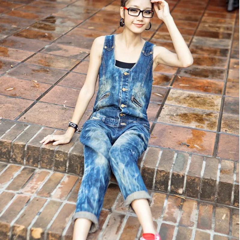 Бесплатная доставка 2021 модные женские комбинезоны штаны высокое качество джинсы