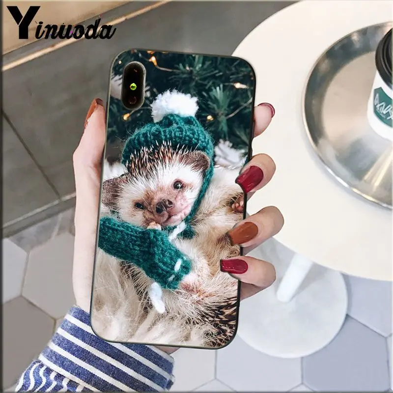 Yinuoda Ежик милый в чашка животных уникальный дизайн чехол для телефона Apple iPhone 8 7 6 6S