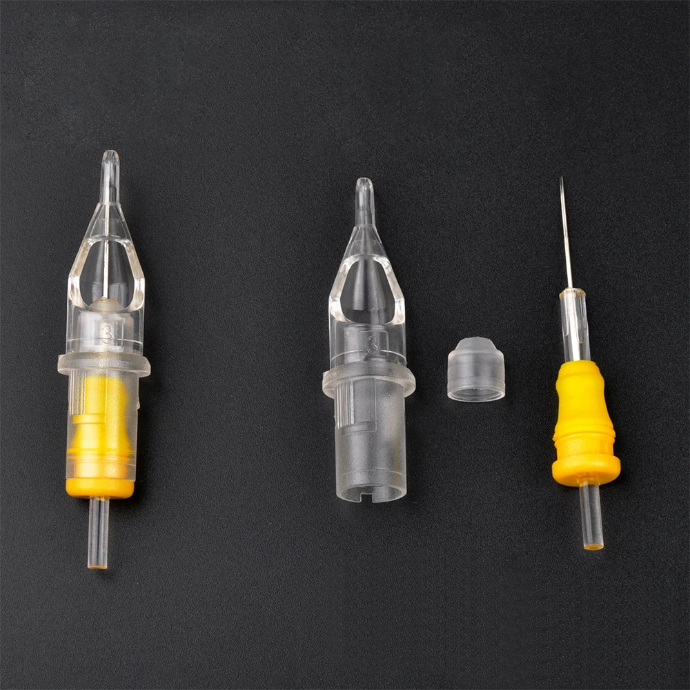 4 цвета татуировки картридж иглы 5 шт. Круглые Вкладыши картридж ИГЛЫ Перманентный макияж машина иглы для бровей татуировки Поставки