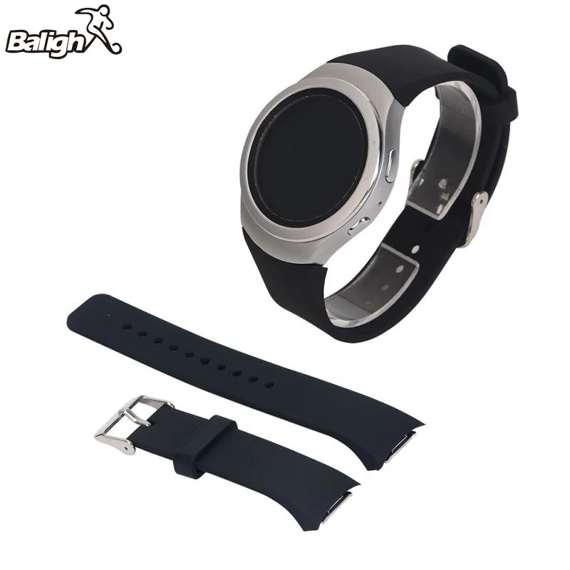 Силиконовый ремешок для смарт часов Samsung Galaxy Gear S2 SM R720 Стильный силиконовый