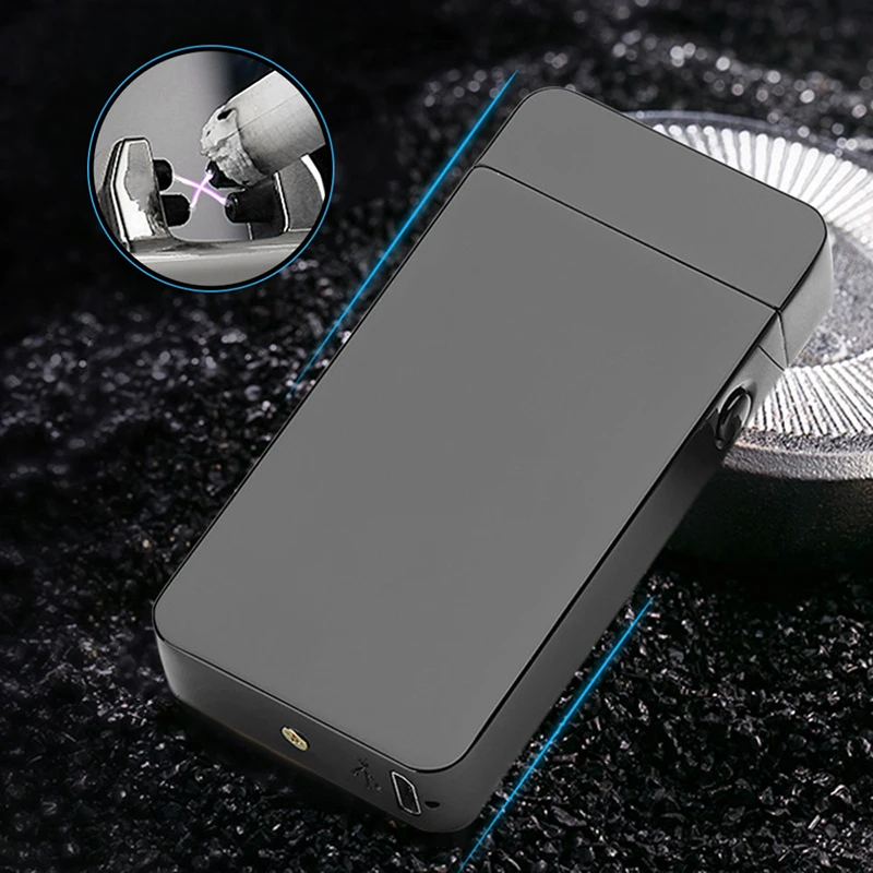 Двухдуговая импульсная Крестовая зажигалка USB Электрический металлический