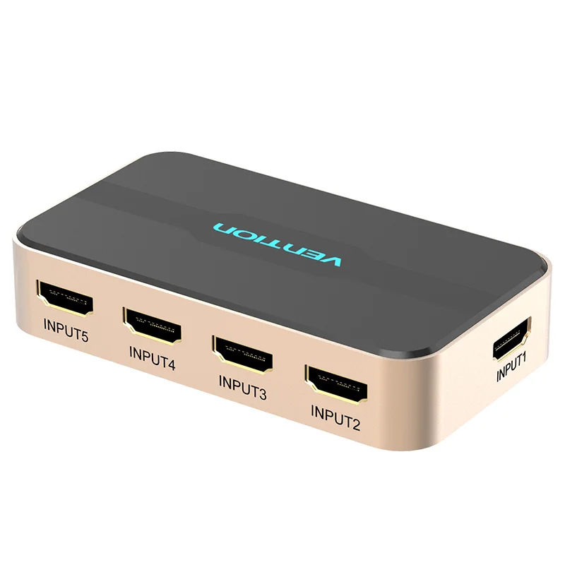 HDMI сплиттер Vention с 5 входами и 1 выходом переключатель 5X1 для XBOX 360 PS4/3 Smart Android HDTV 4K * 2K