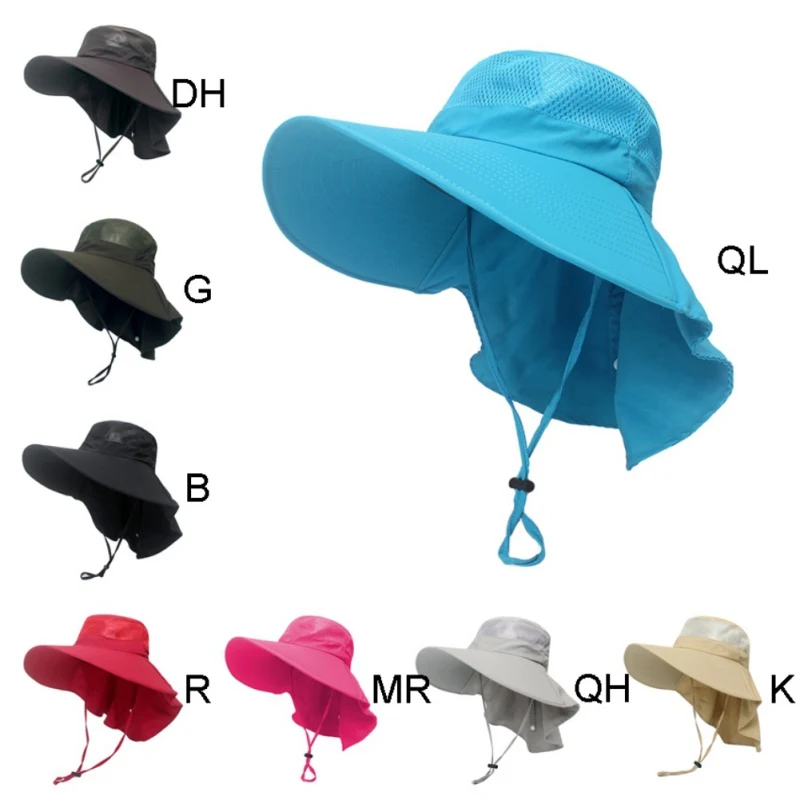 Waterproof Fishing Hats Outdoor Sun UV Protection Caps Breathable Hat Men Women Fishing Cap Wide Brim Hat for Hunting Hiking