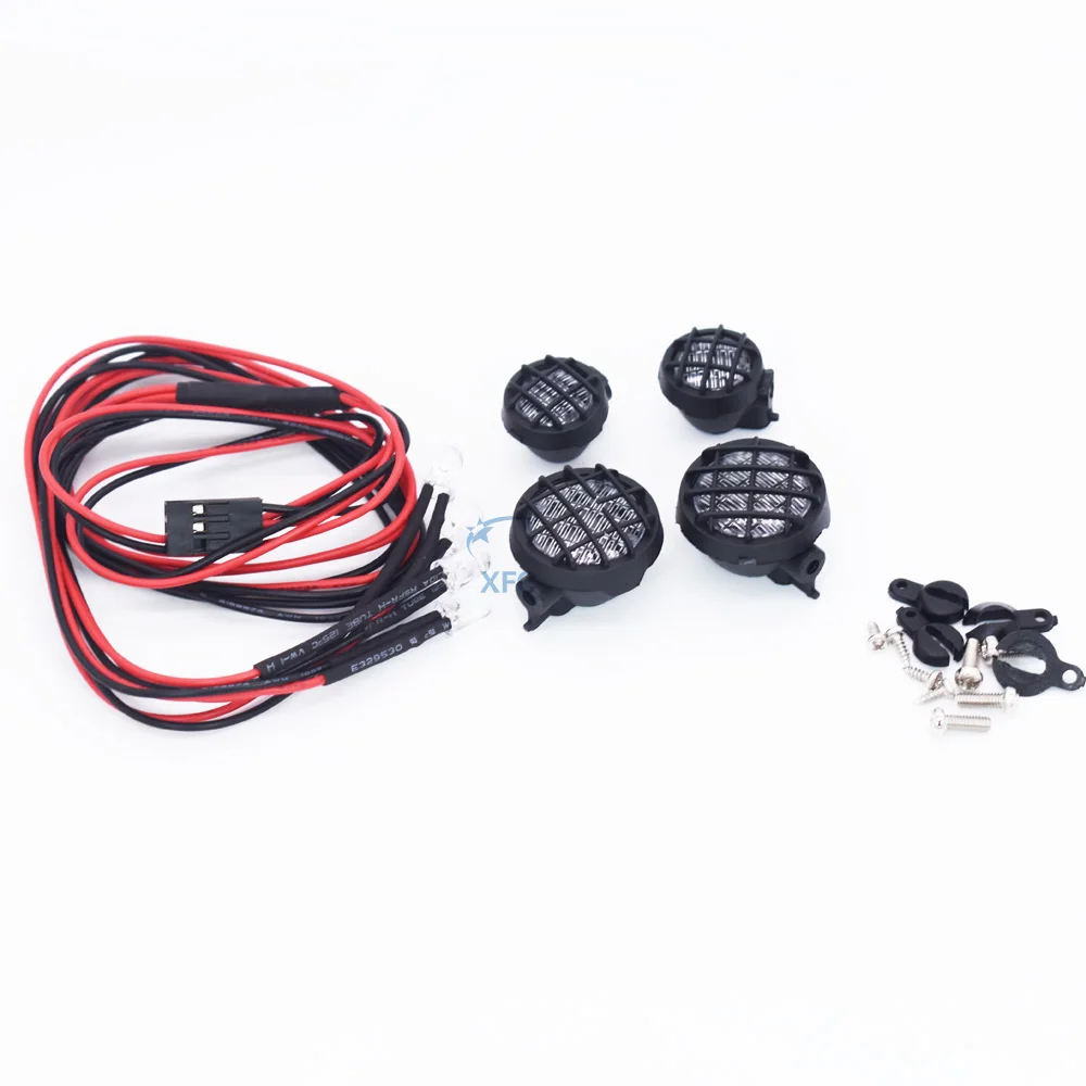 4 шт./компл. круглый абажур крышка светодиодные фонари Прожектор для 1/10 RC RC4WD