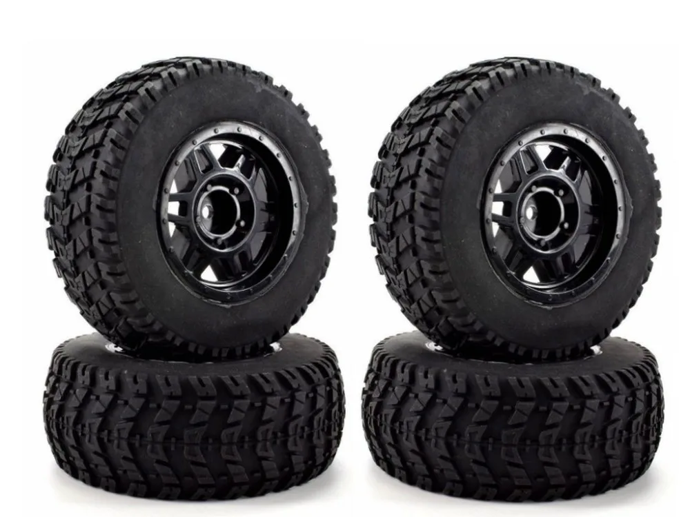4 шт. новые 1/10 RC короткие шины для грузовиков/колеса Associated HRAXXAS SlASH 4X4 10SC SC A10 HPI HSP Vikka
