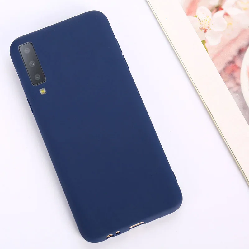 Чехол на самсунг а7 Для Samsung Galaxy A7 Чехол жидкий силиконовый чехол Защитный резиновый чехол для Samsung Galaxy A7 чехол - Цвет: Navy Blue