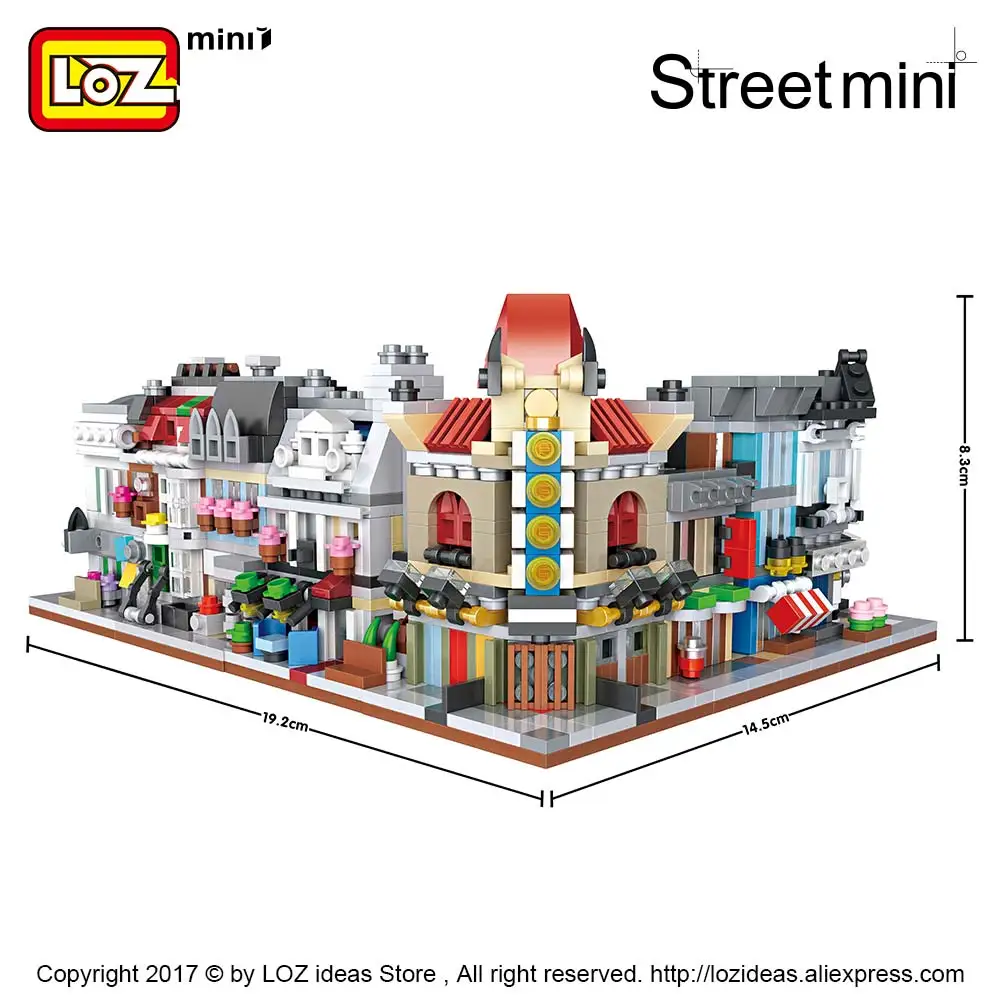 LOZ Blocks House Mini Street View Building Block Set Plastic Brick Toy Store Creator City Assembly Square Designer Kid DIY | Игрушки и