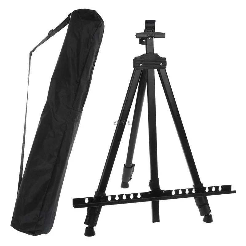 

Tall Display Telescopic Studio Painting Metal Tripod Art Easel Tripod Display Stand Drawing black