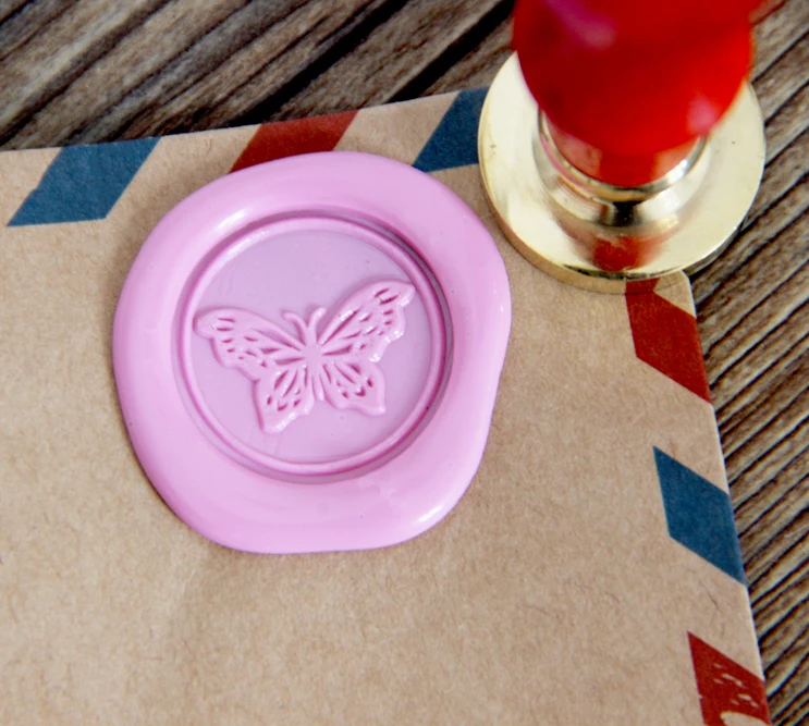 Печать воска с бабочкой/печать воска/латунная печать воска/ws013 | Дом и сад