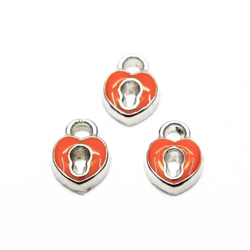 Лидер продаж 10 шт./лот серебряный замок Плавающие Подвески жилое стекло