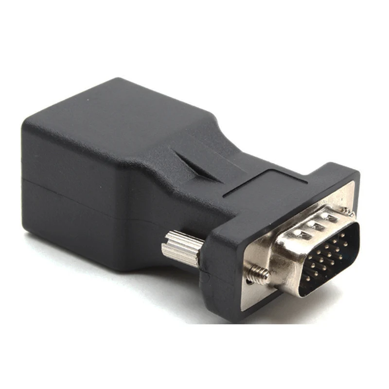15pin VGA папа к RJ45 гнездовой разъем карты RGB HDB удлинитель LAN CAT5e CAT6 сетевой Ethernet
