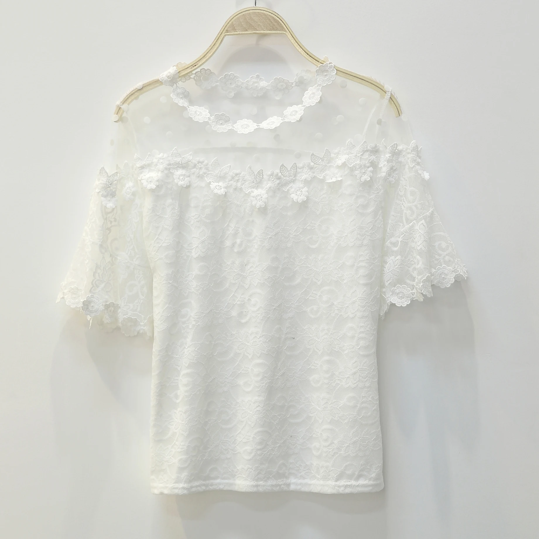

Fashion women tops 2021 ladies tops harajuku shirts Lace blouse Solid off shoulder top white shirt womens tops 3623 50