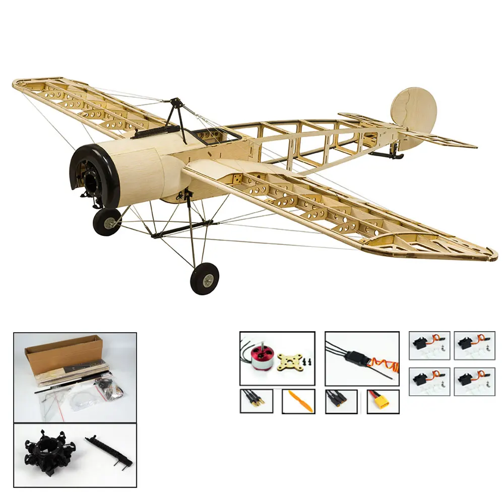Радиоуправляемые модели самолетов лазерный масштаб 1200 мм Fokker E. III Eindecker WW1 Fighter Balsa деревянный строительный комплект деревянная модель деревянный самолет - Цвет: S2004