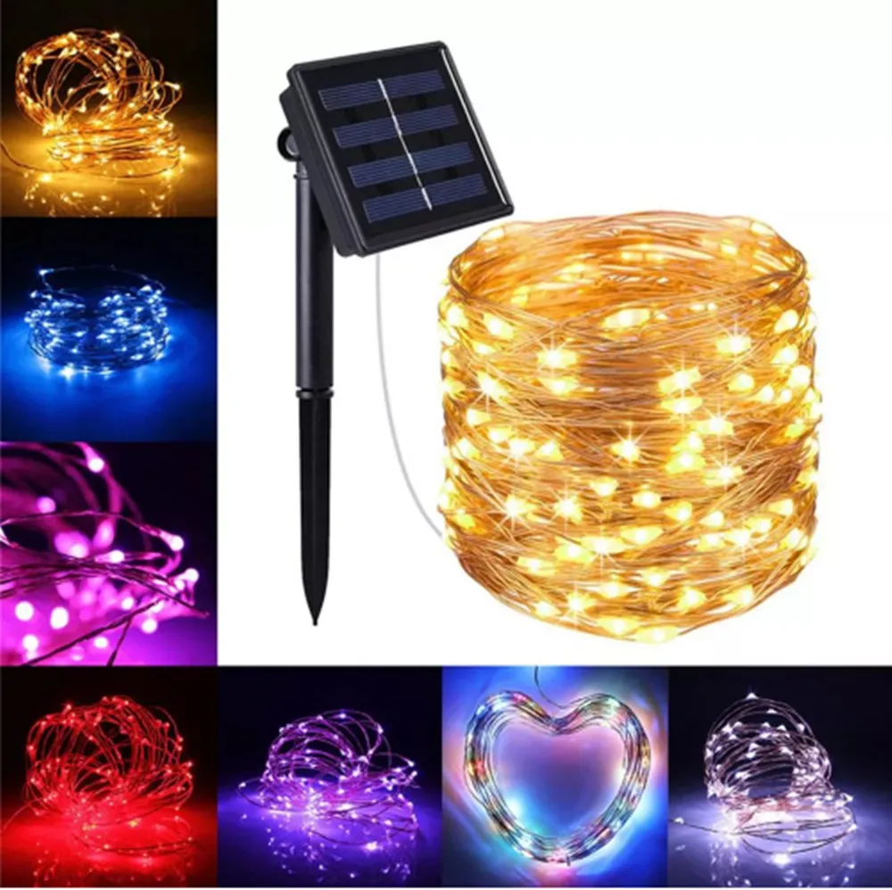10 м 100LED на солнечных батареях 2 режима сказочная гирлянда для вечеринки