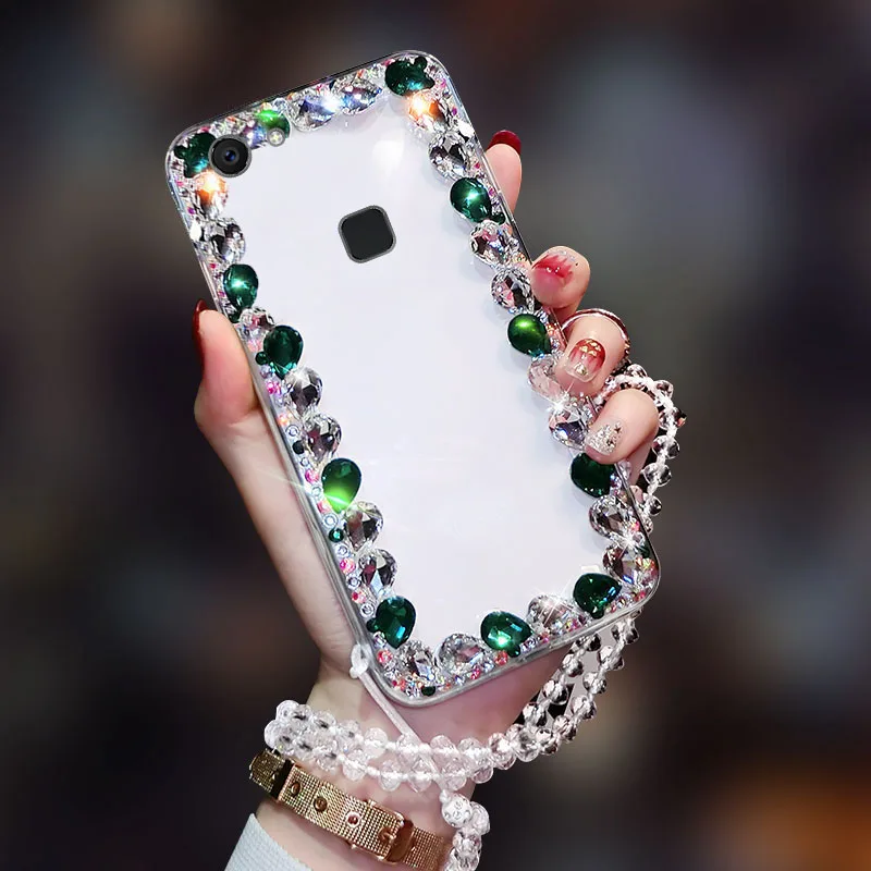 Мобильный телефон чехол с бриллиантами для отправки белых бусин vivo X6