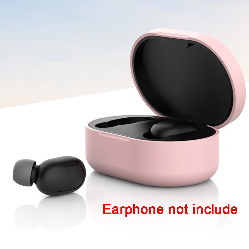 Pink Для Redmi Airdots чехол силиконовый чехол для наушников для Xiaomi Redmi Air dots TWS беспроводная гарнитура защитный чехол - Цвет: Pink