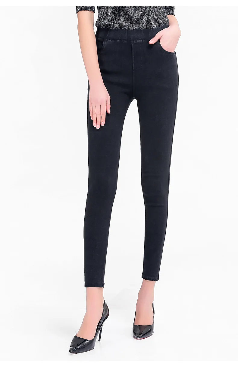 Женские винтажные джинсы с высокой талией эластичные синие джинсовые