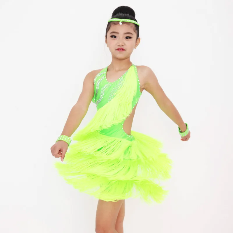 

Ancient Winds High - End Latin Dance Clothes Luxury Diamond - Studded Korean Wind Costumes Children 's Dance Costumes