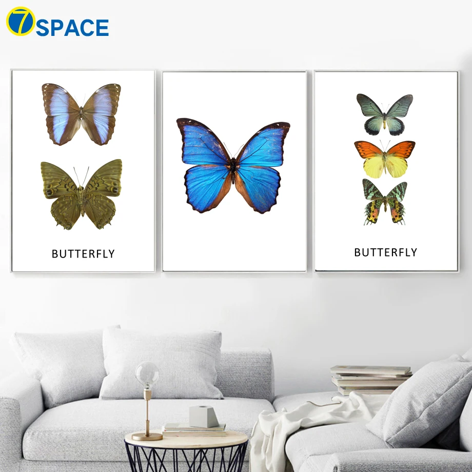 

7-Space Butterfly Canvas Painting Posters And Prints Nordic Poster Wall Art Print Canvas Art Wall Pictures For Living Room Decor