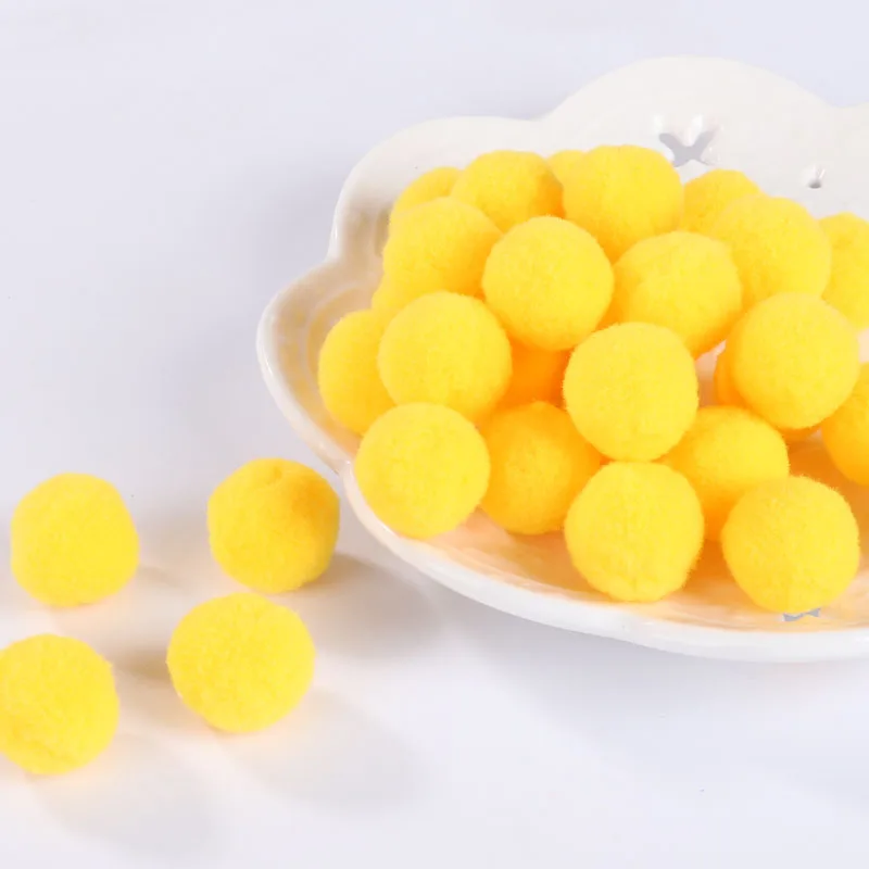 29 Dark Yellow 100 шт помпоны 25 мм помпоны шарики для DIY вечерние украшения дома сада свадьбы швейная одежда детские игрушки аксессуары - Цвет: 29 Dark Yellow