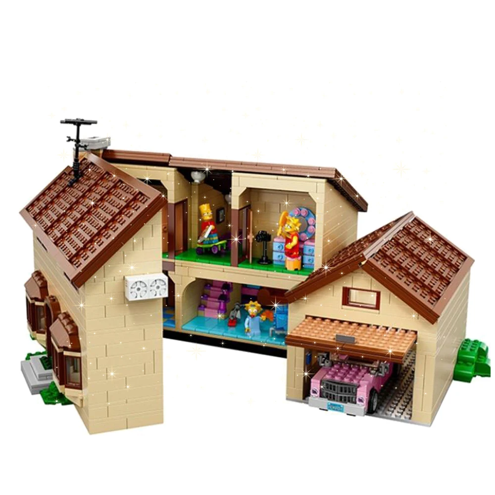 16005 Симпсоны дом 2575 шт модель строительные блоки кирпичи совместимые legoed 71006