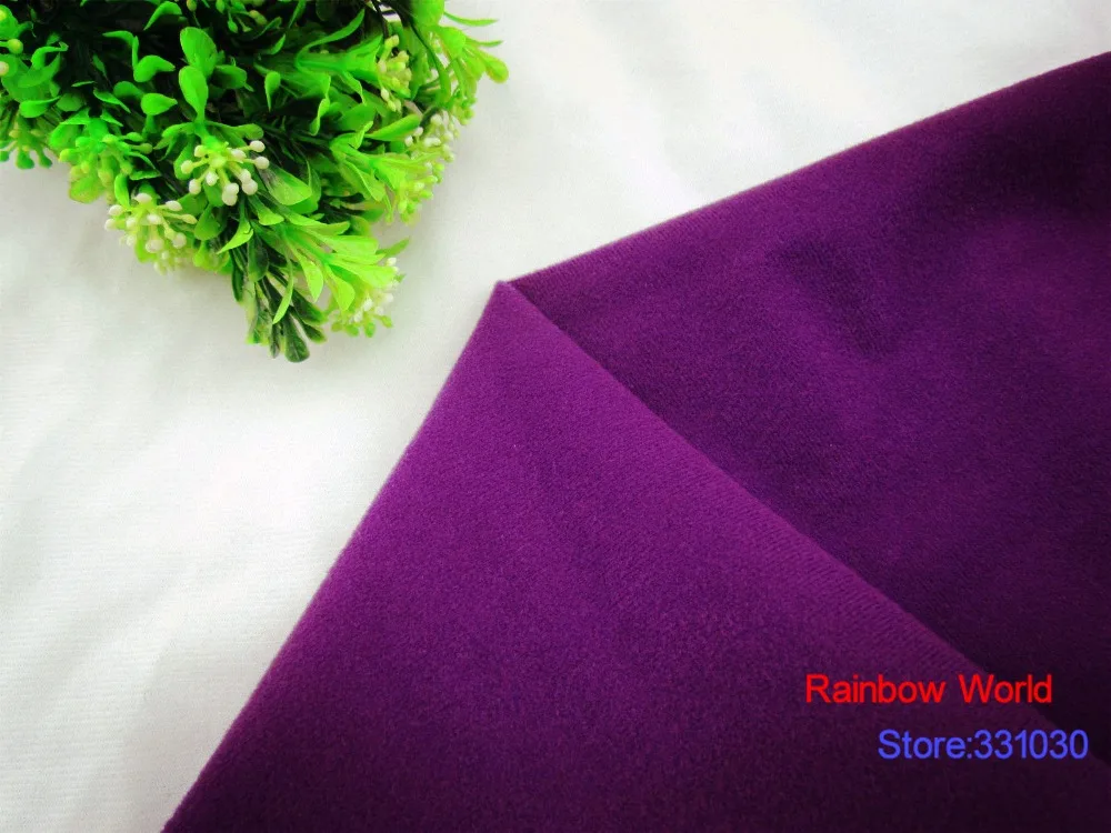 

9204# Purple Color Loop Fleece fabric can stick by Magic tape/DIY sewing Stuffed toys sofa material velboa velvet(5 meters/lot)