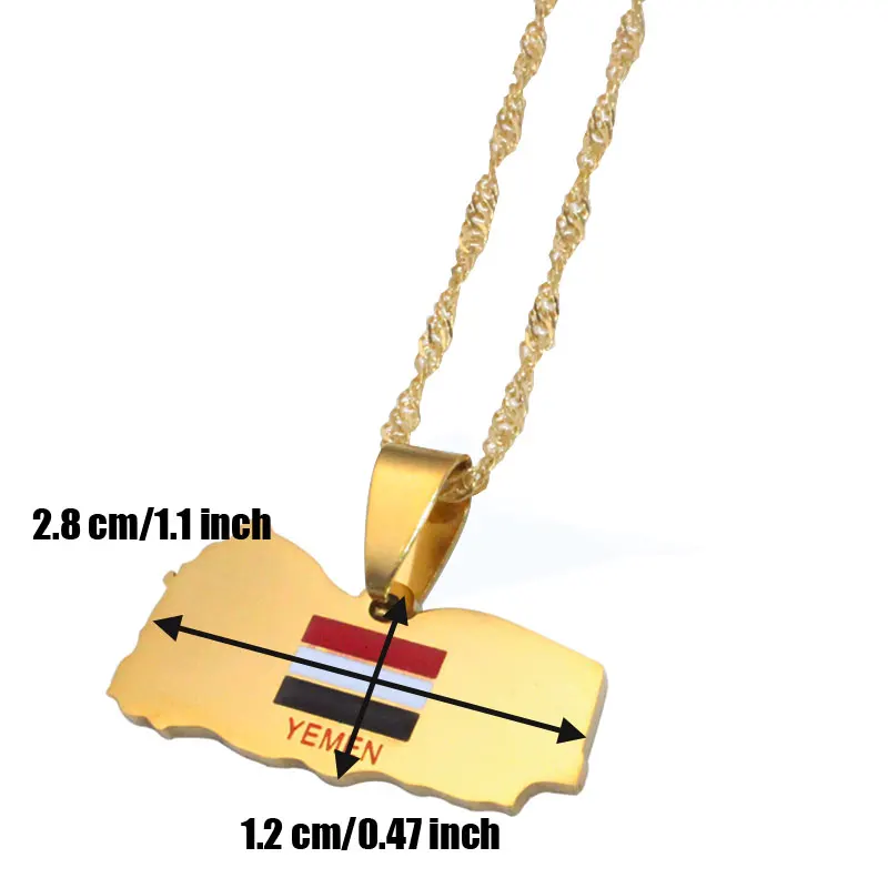 Zkd карта Йемена флаг подвеска из нержавеющей стали ожерелье|stainless pendant|necklace