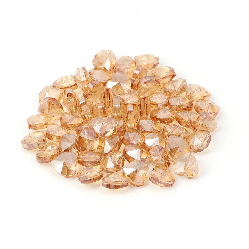 MEIBEADS 20 шт./лот разноцветные хрустальные бусины-разделители в форме сердца