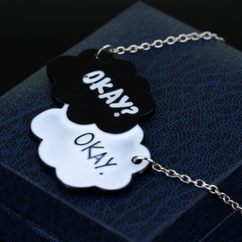 The Fault In Our Stars OKAY Alloy Pendent Charm Necklace Vintage Cloud Friendship Gift For Men Women Lover Factory Direct Sale | Украшения
