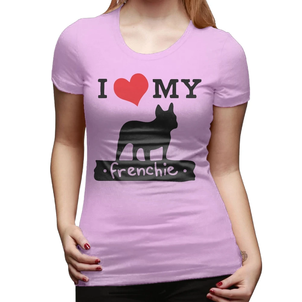 New Fashion I Love My Frenchie French Bulldog T Shirts men Short Sleeve Cotton t-shirt Casual Tee Tops | Мужская одежда