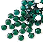 Все размеры, изумрудно-зеленые Стразы для дизайна ногтей, плоские исправление хрусталя и искусственного алмаза стразы, кристаллы, Свободные Стразы для ногтей, Y0977