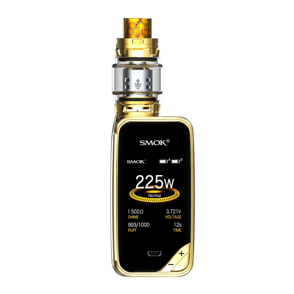 Оригинальный SMOK X Priv электронная сигарета Vape Комплект 18650 батарея 225 Вт Mod с TFV12