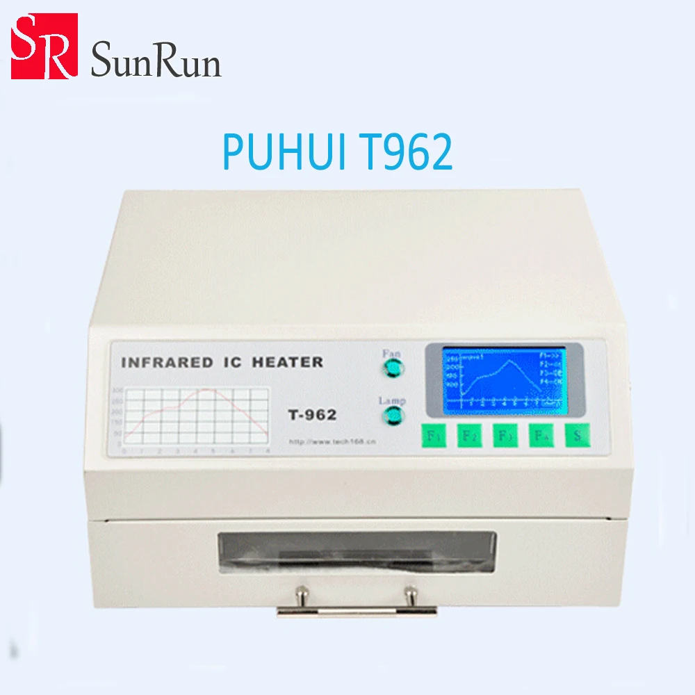 Мелких PUHUI T-962 инфракрасный обогреватель T962 Пайка оплавлением припоя печи BGA SMD SMT